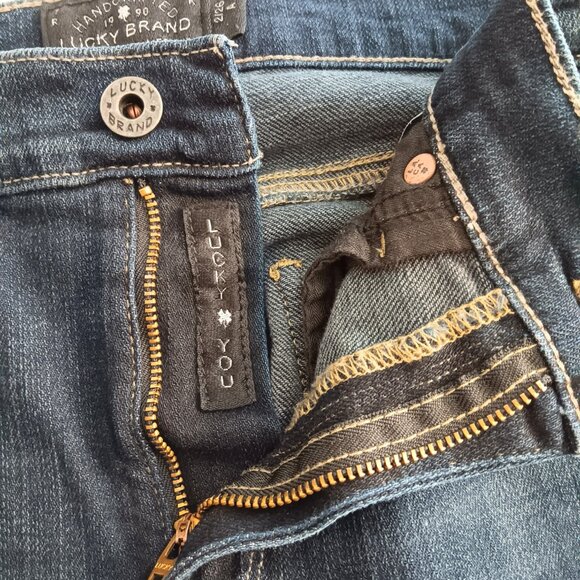 Lucky Brand Bridgette Skinny Dark Wash Blue Jeans Women's Size 26 - Picture 8 of 16